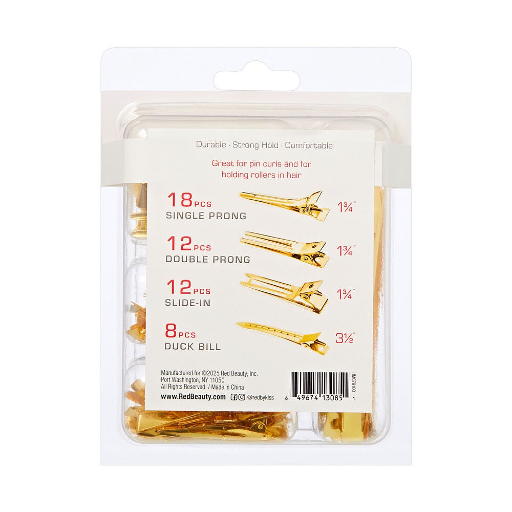 RED Metal Clip Combination 50 pcs Gold