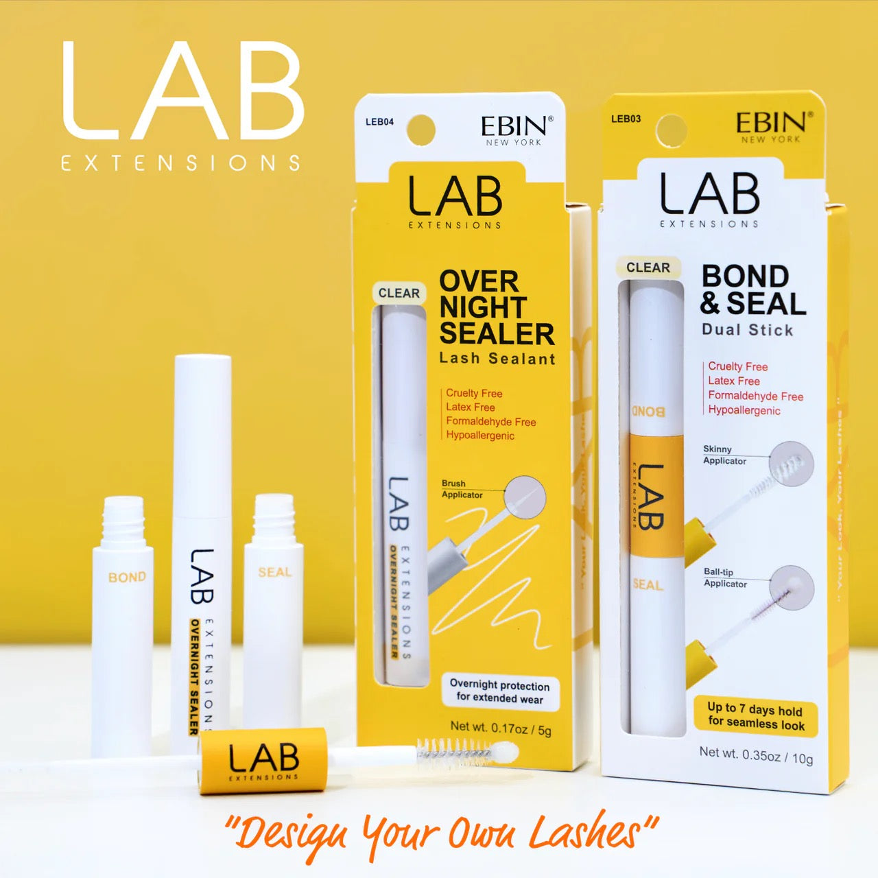 EBIN Lab Extensions Dual Bond and Seal Clear