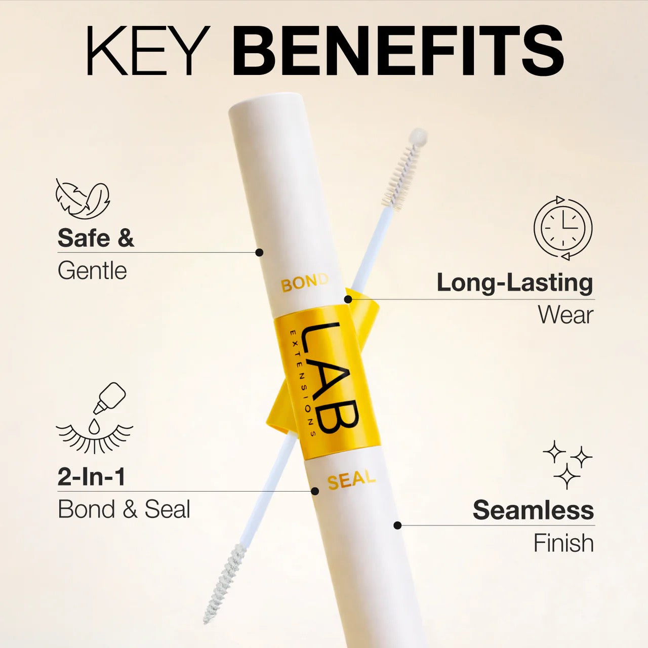 EBIN Lab Extensions Dual Bond and Seal Clear