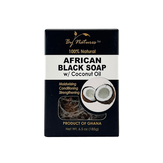 By Natures African Black Soap With Coconut Oil 6.5 oz