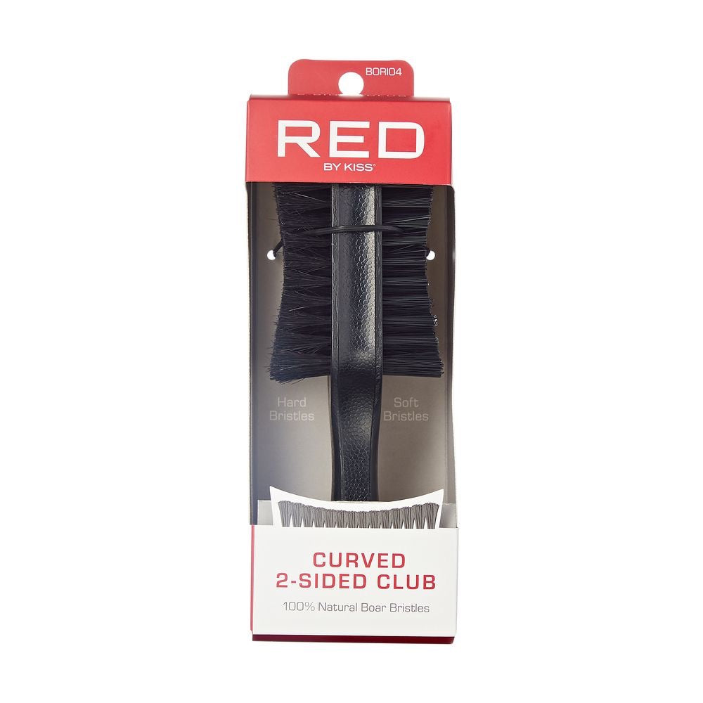 RED Injection Boar Club Brush 2 Sided Curved