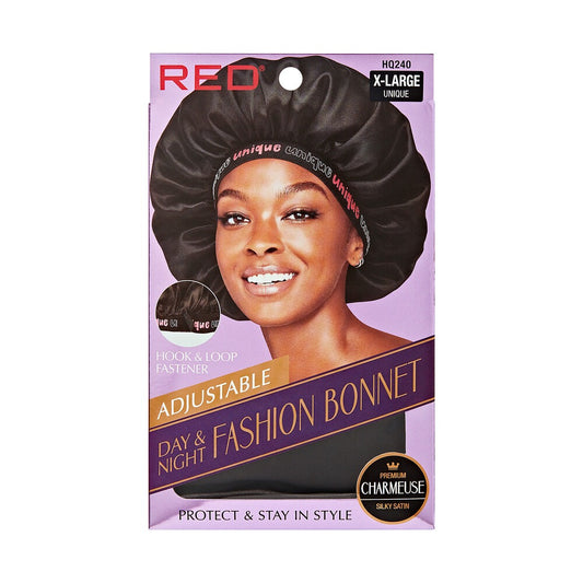 RED Satin Day & Night Fashion Bonnet XL Unique