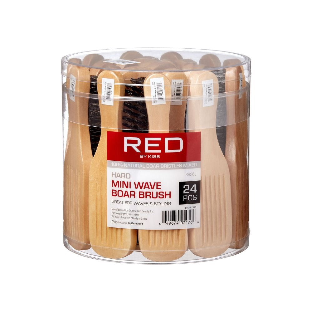 RED Mini Wave Boar Brush - Hard