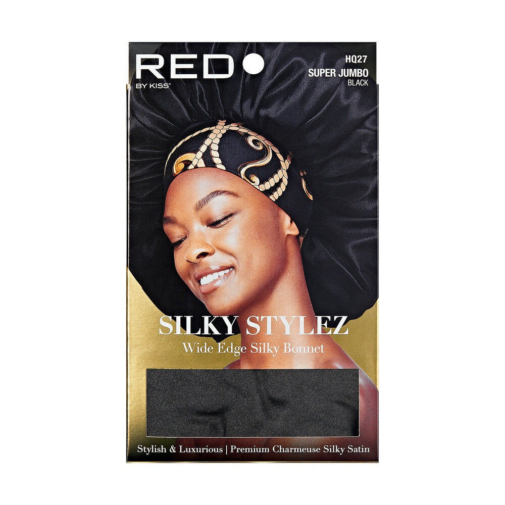 Red Silky Bonnet Super Jumbo Black Assorted