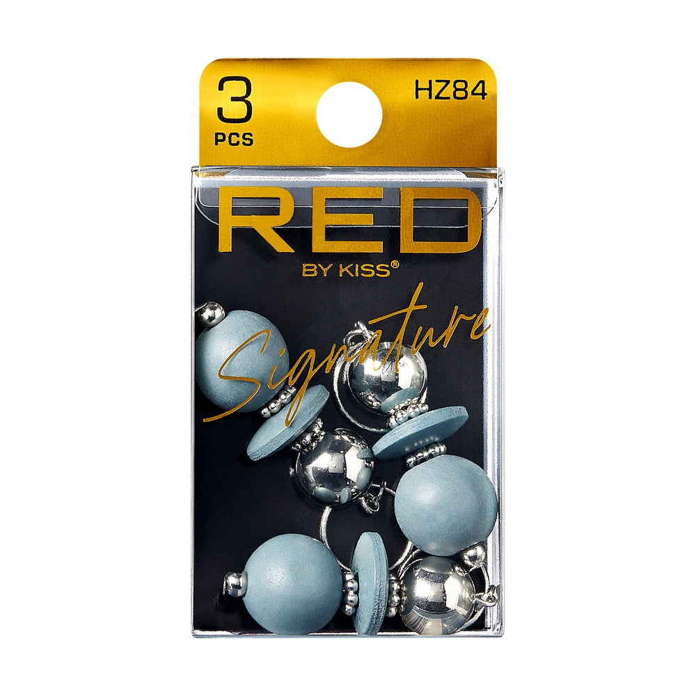 RED Braid Charm HZ84 Silver