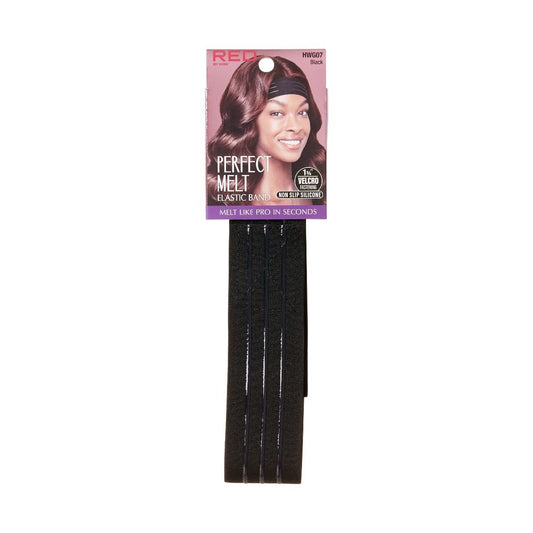 RED Perfect Melt Wig Band Wide Silicone Black