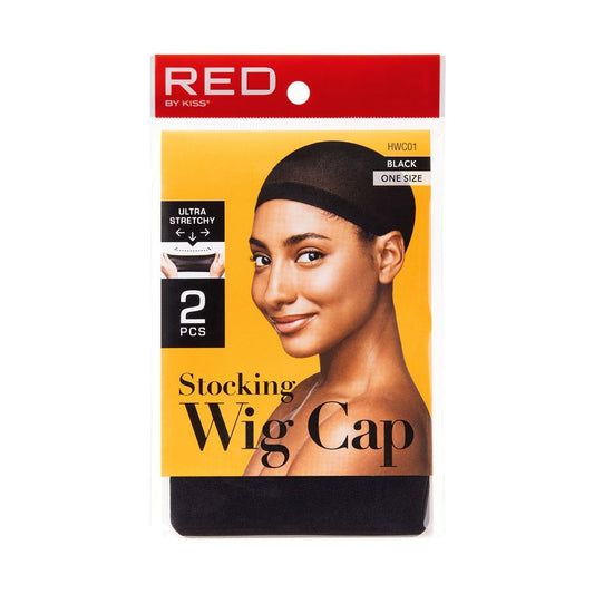 RED Wig Cap 2 pcs Black