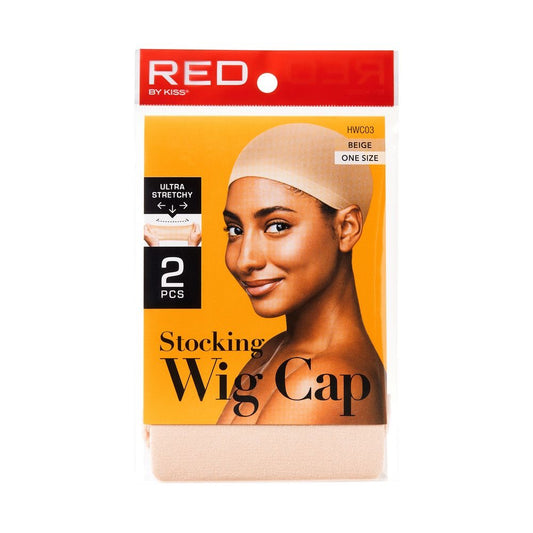 RED Wig Cap 2 pcs Beige