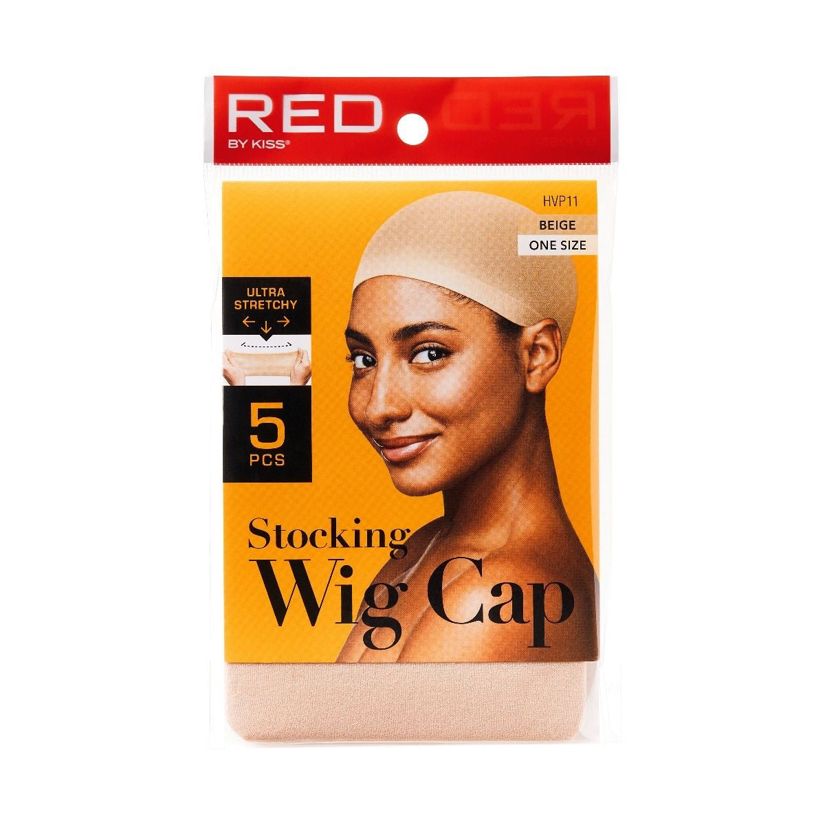 RED Wig Cap 5 pcs Beige