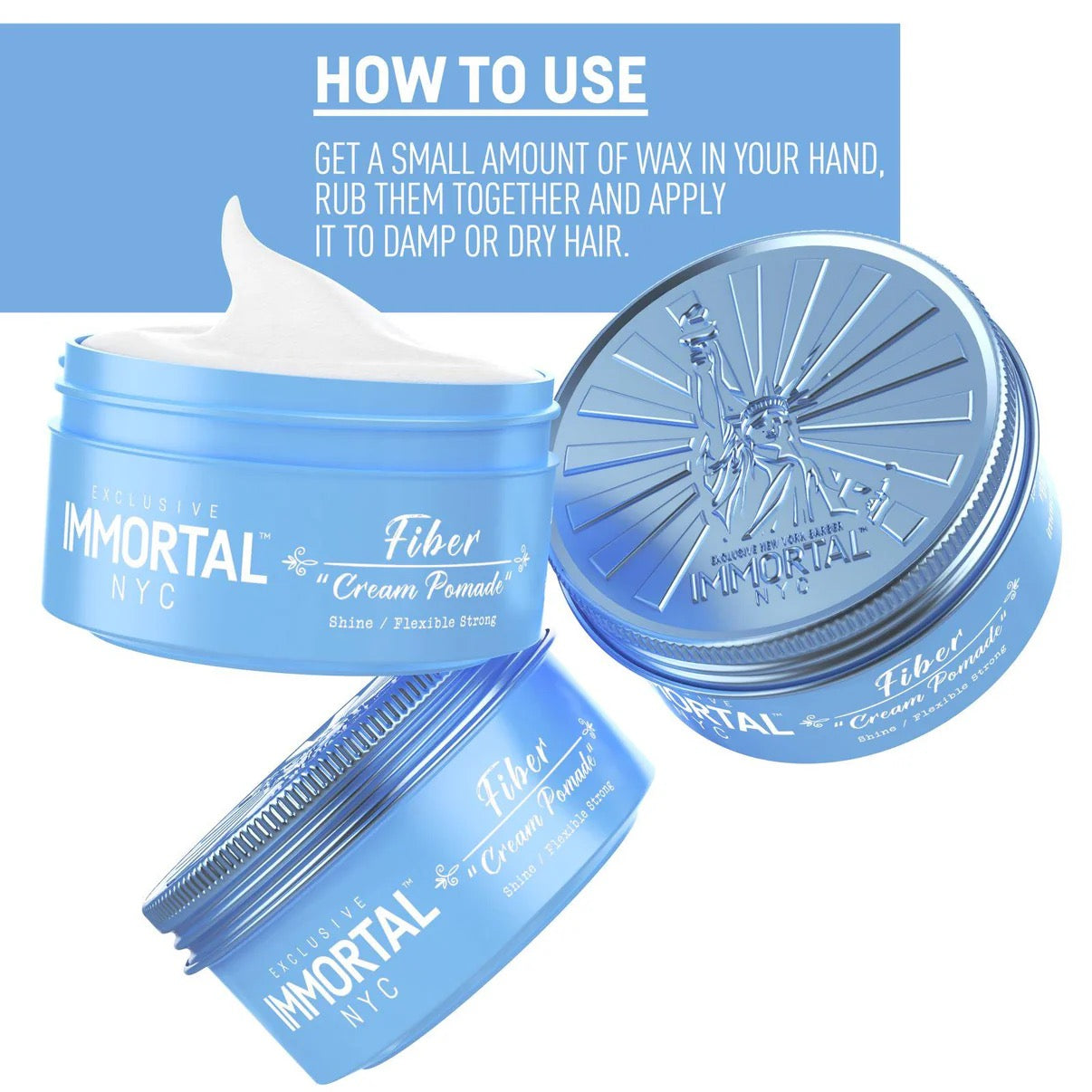 Immortal Creative Fiber Wax "Cream Pomade" 5.07 oz