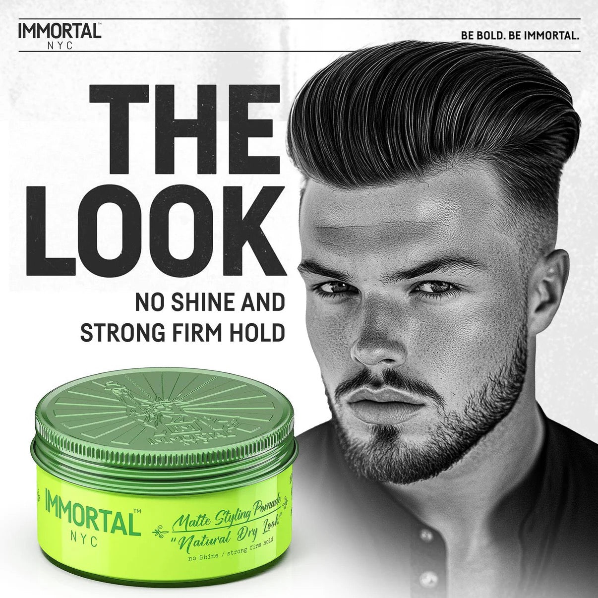 Immortal Matte Styling Pomade "Natural Dry Look" 5.07 oz