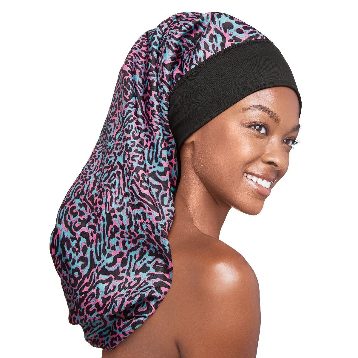 RED Wide Edge Braid Bonnet Leopard