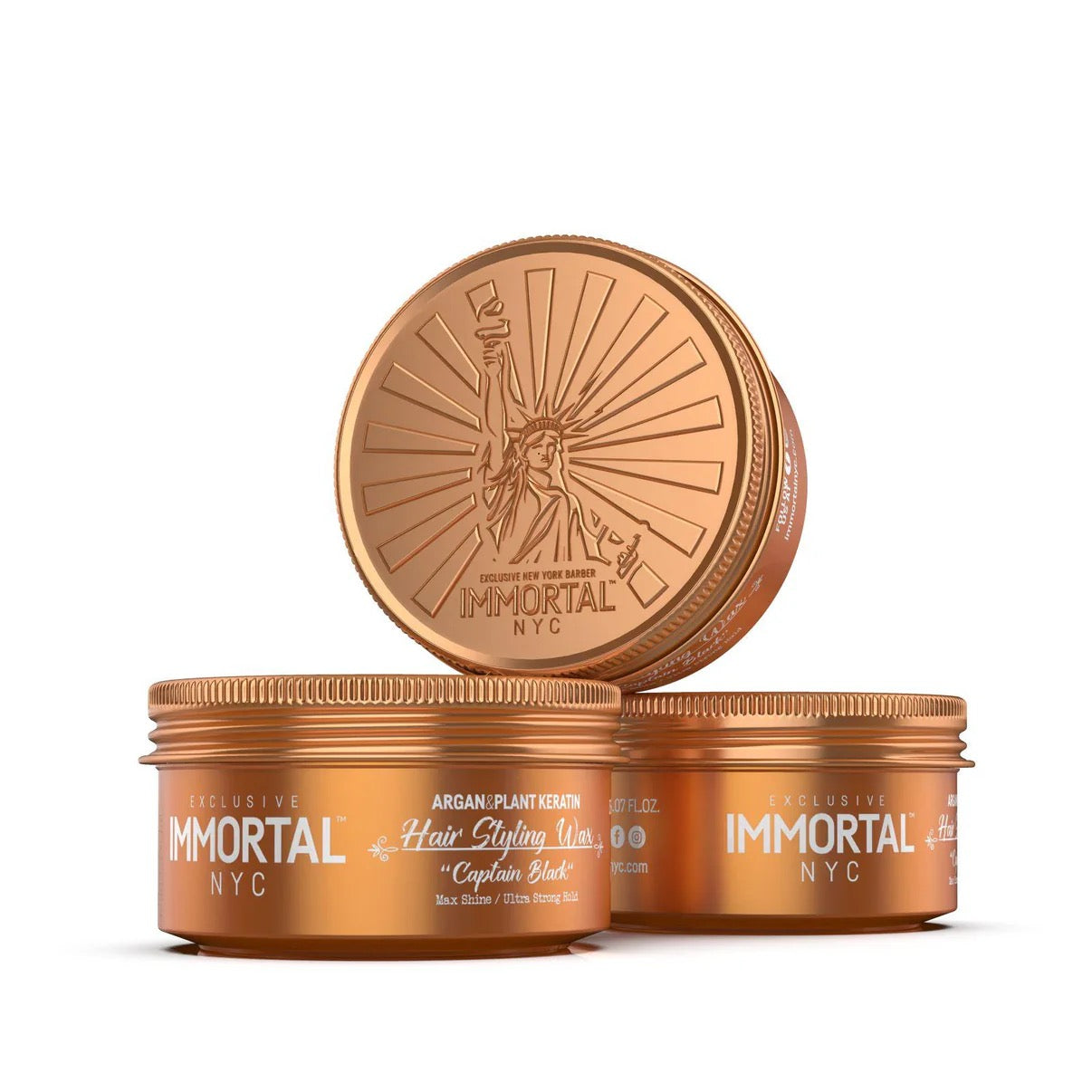 Immortal Hair Styling Wax ''Captain Black'' 5.07 oz