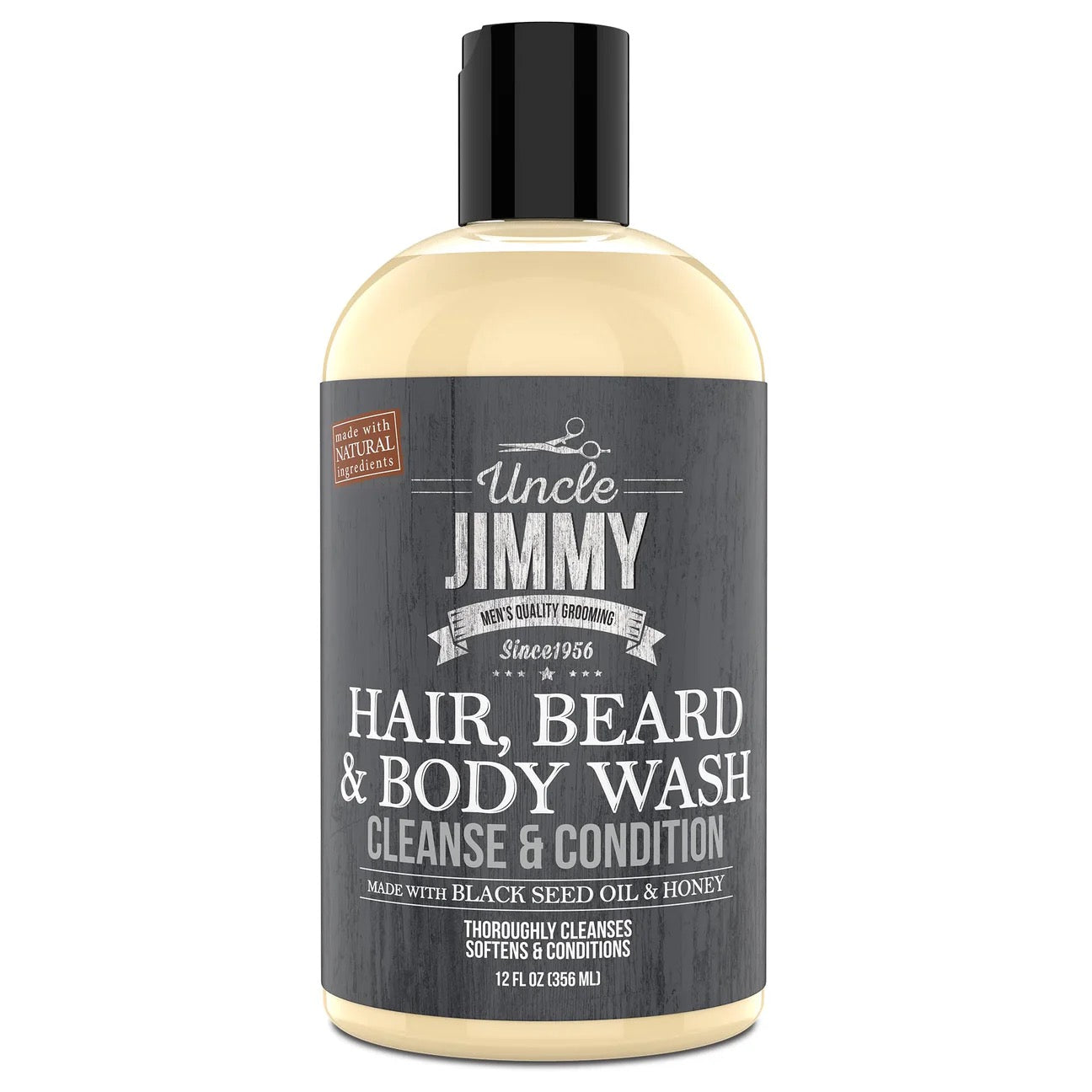 Uncle Jimmy Hair, Beard & Body Wash 12 oz