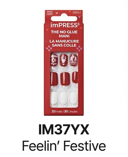 Kiss imPress Nails No Glue Mani Feelin' Festive
