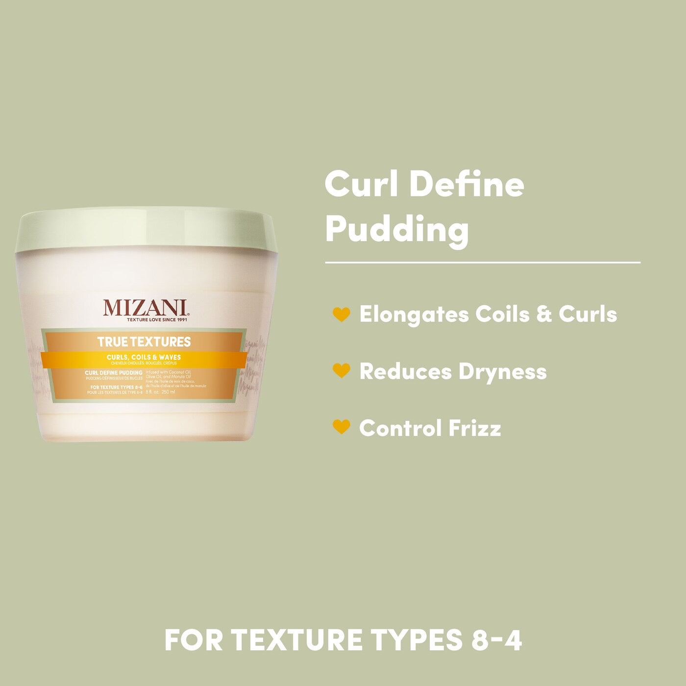 Mizani True Textures Curl Define Pudding (Jar) 8oz