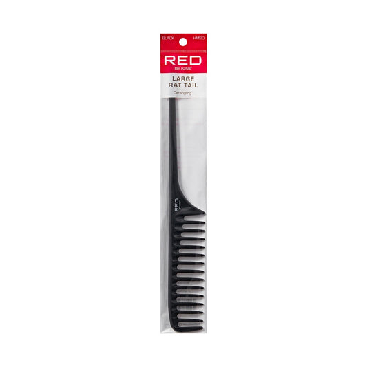 RED Large Rat Tail Comb Black