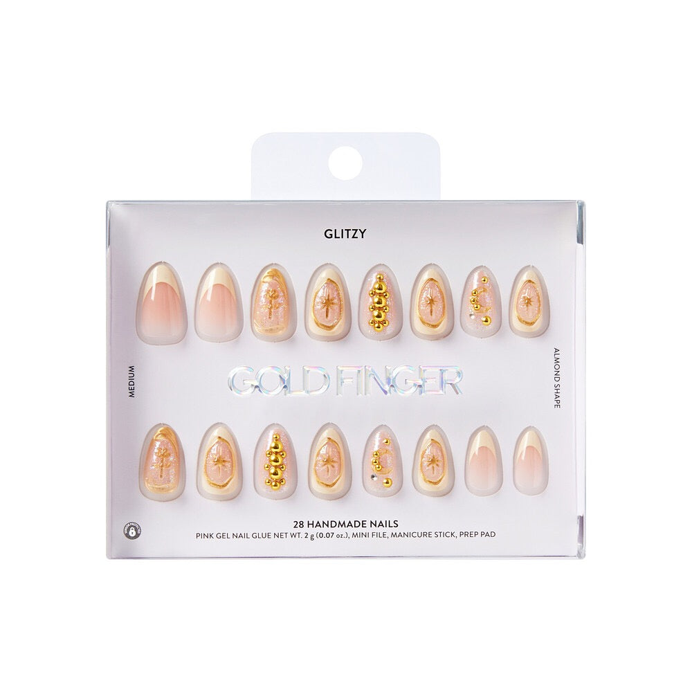 Gold Finger Handmade Nails - Ornate