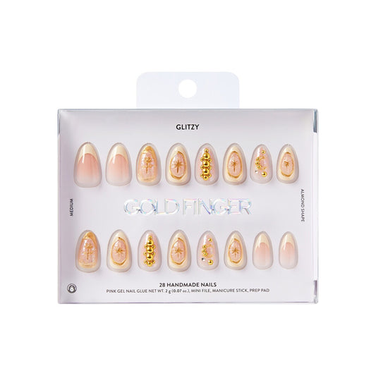 Gold Finger Handmade Nails - Ornate