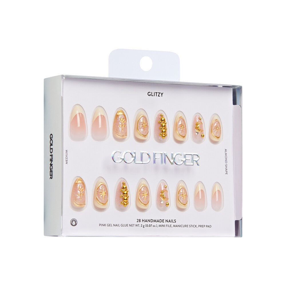 Gold Finger Handmade Nails - Ornate
