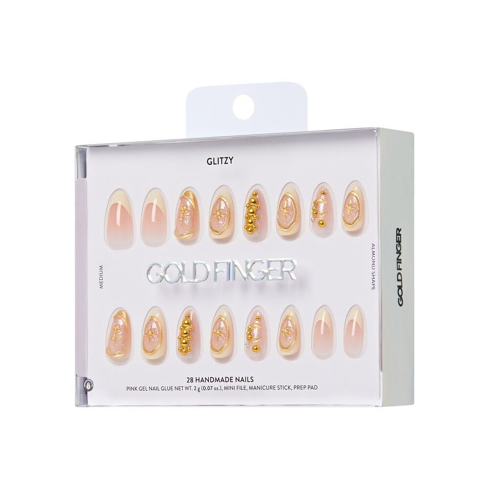 Gold Finger Handmade Nails - Ornate