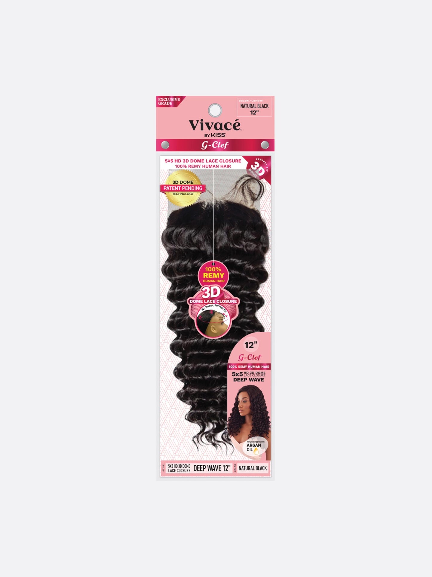 Vivace G CLEF 5X5 3D Dome Lace Closure Deep Wave