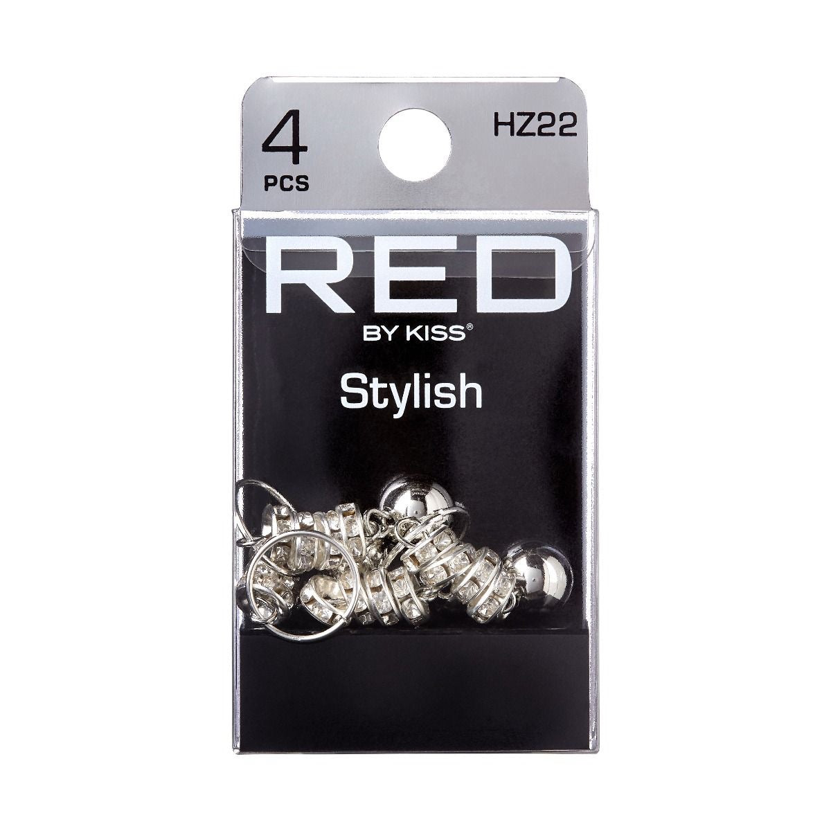 RED Braid Charm HZ22 Silver