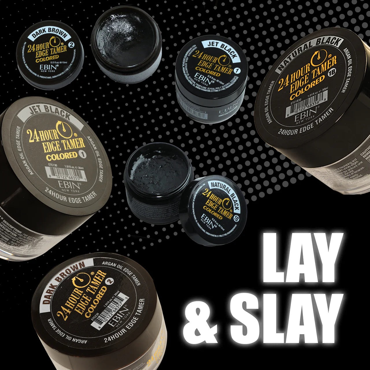 EBIN 24 Hour Colored Edge Tamer 1 oz - Jet Black