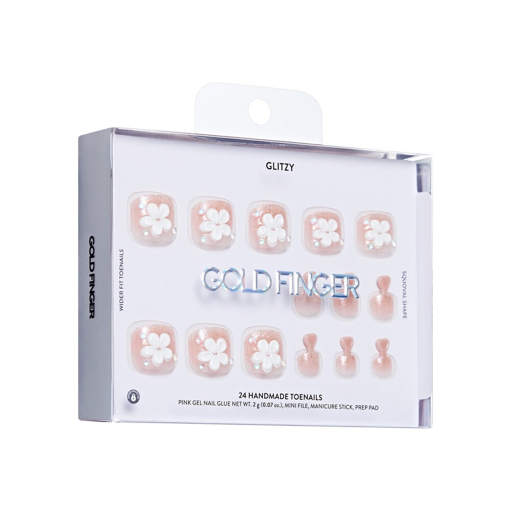 Gold Finger Handmade Toenails - Sterling