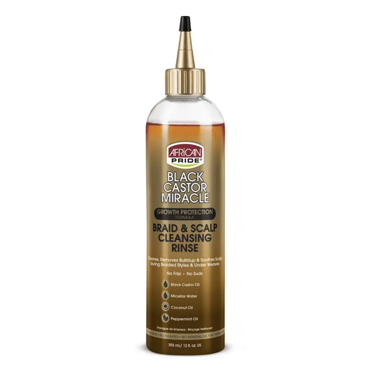 African Pride Black Castor Braid and Scalp Cleansing Rinse 12 oz