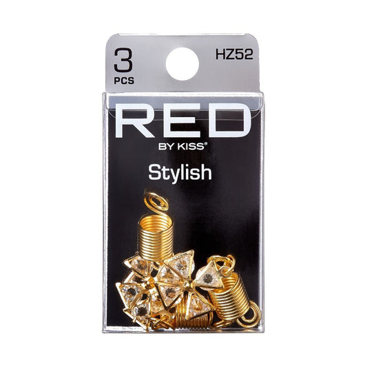 RED Braid Charm HZ52 Gold