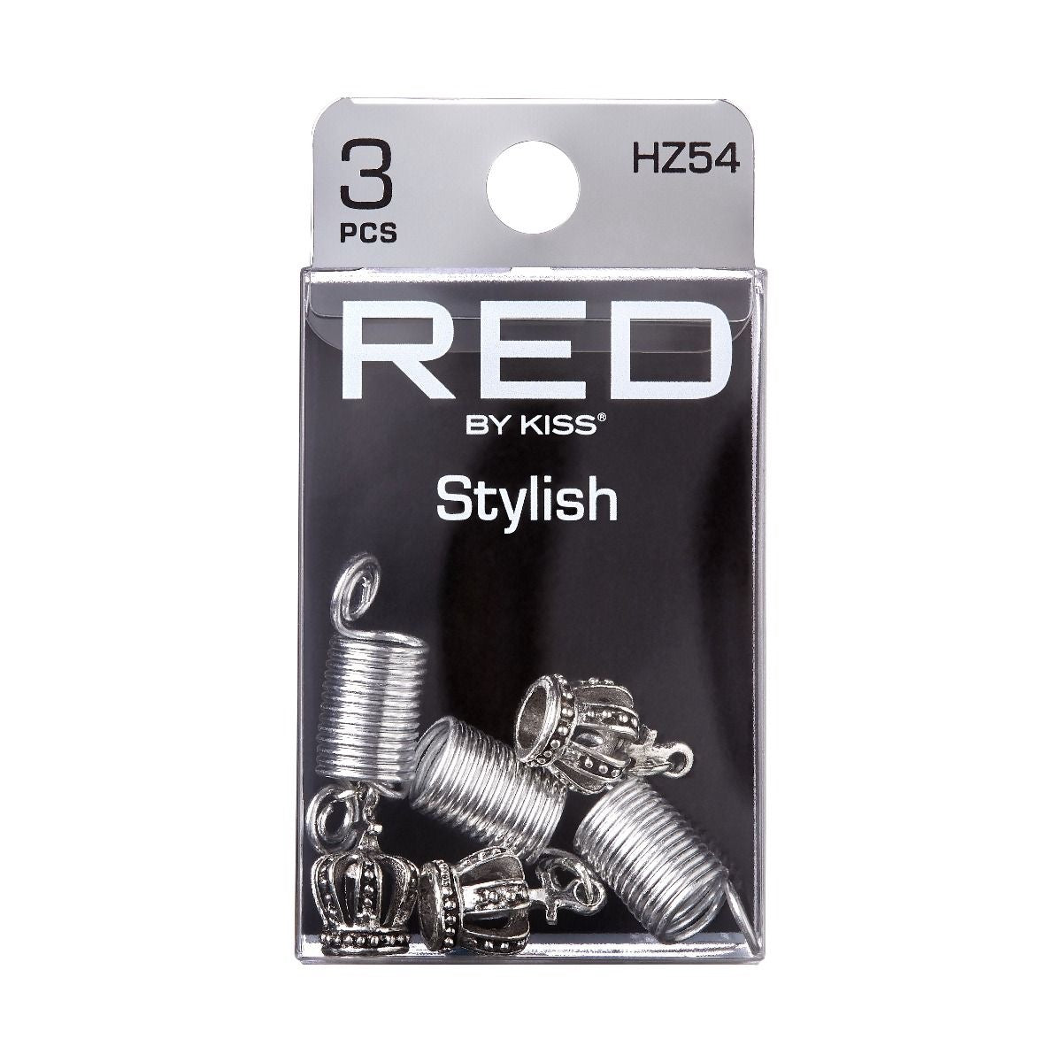 RED Braid Charm HZ54 Silver