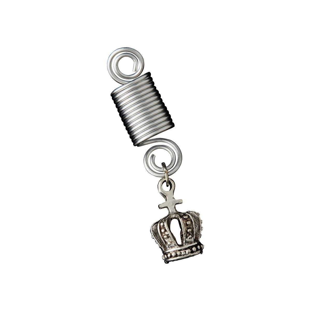 RED Braid Charm HZ54 Silver