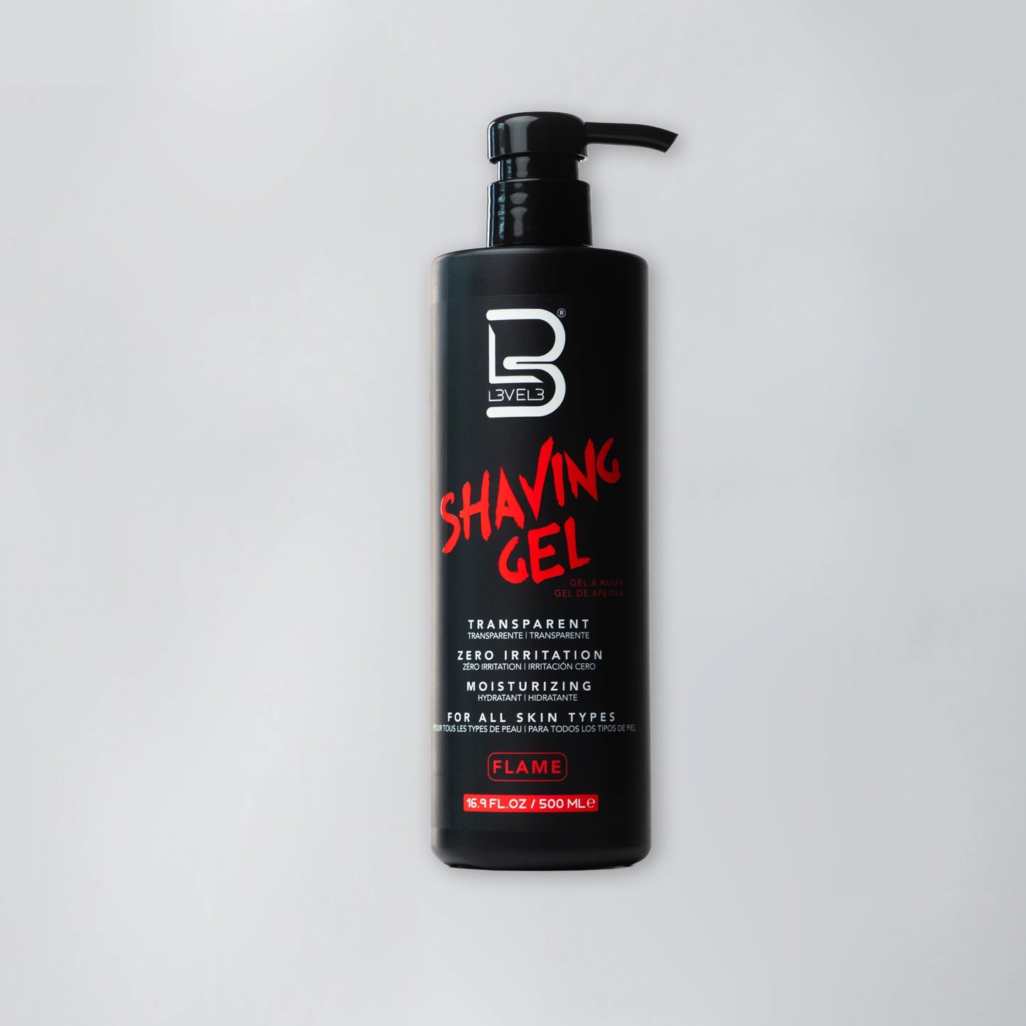 Level 3 Transparent Shaving Gel Flame 500ml