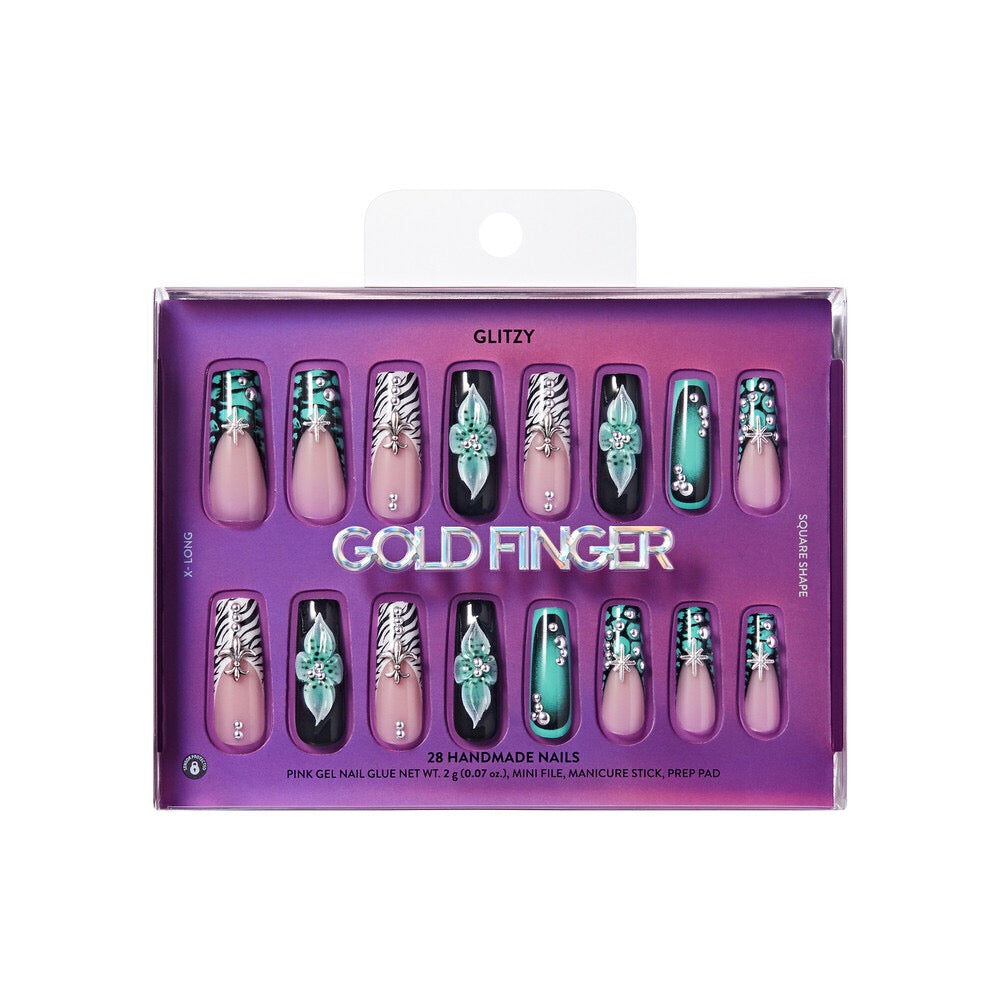 Gold Finger Handmade Nails - Debutante