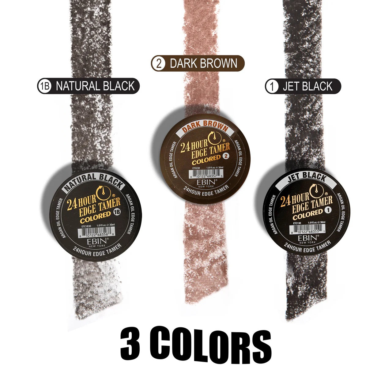 EBIN 24 Hour Colored Edge Tamer 1 oz - Jet Black