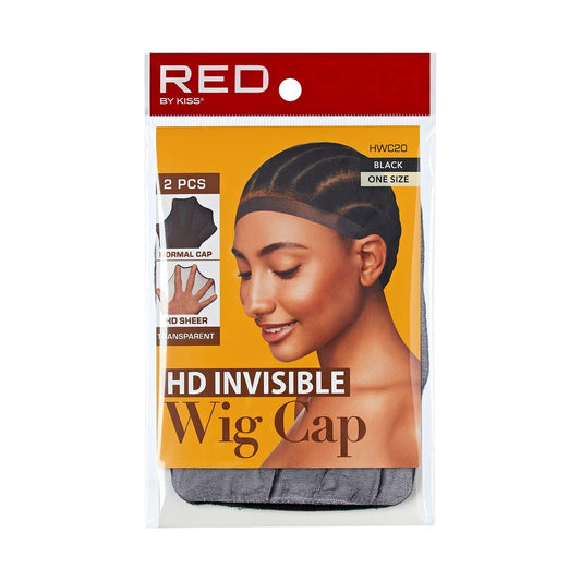 RED HD Stocking Wig Cap 2 pcs Black