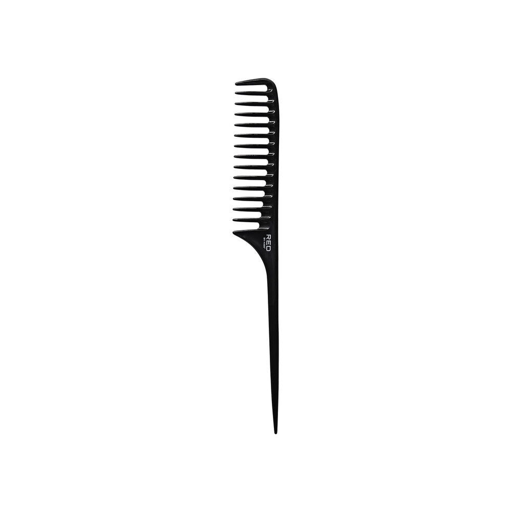RED Large Rat Tail Comb Black