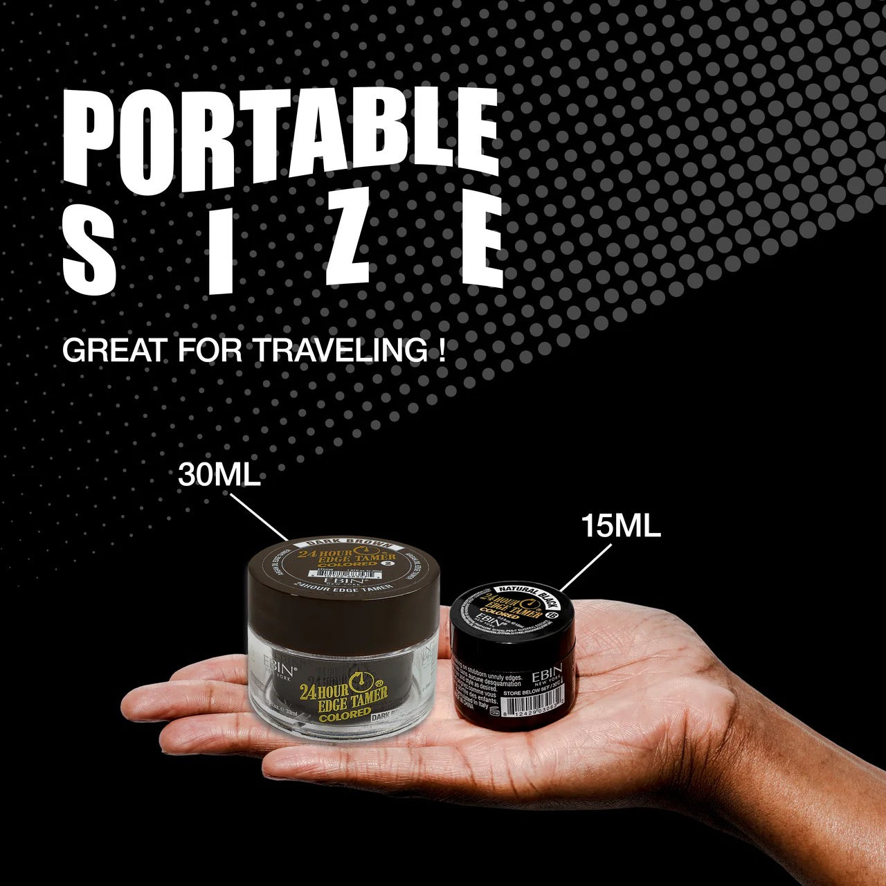 EBIN 24 Hour Colored Edge Tamer 1 oz - Jet Black