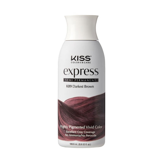 Kiss Semi Permanent Hair Color K89 Darkest Brown