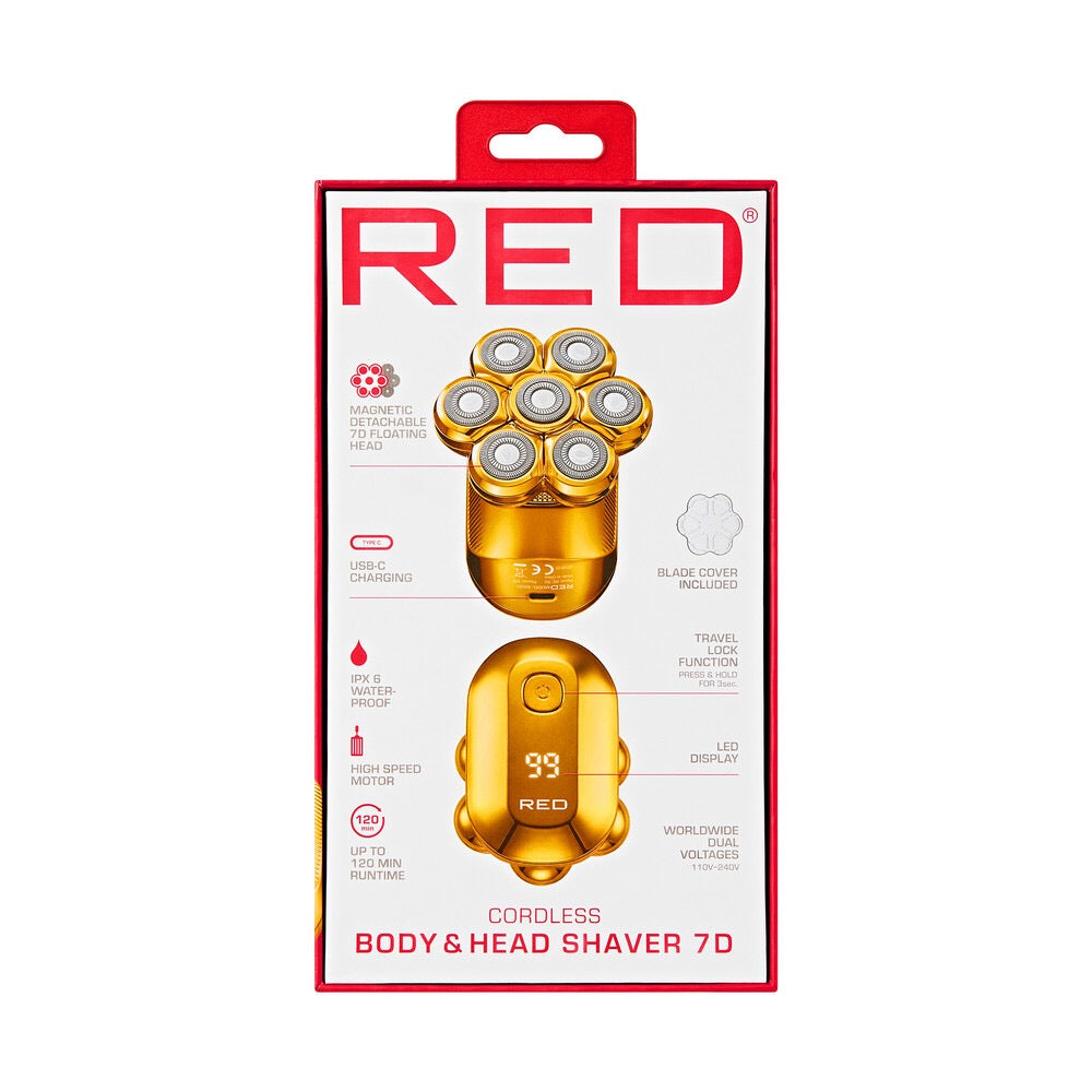 RED Cordless Head and Body Shaver 7D