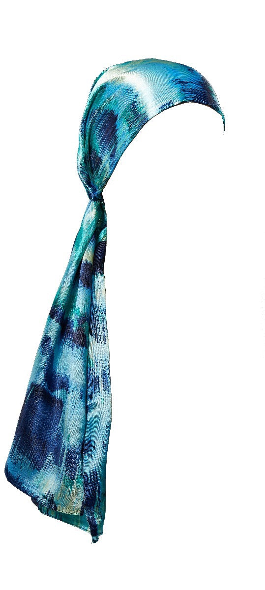 RED Woven Silky Satin Wrap Scarf - Stylish