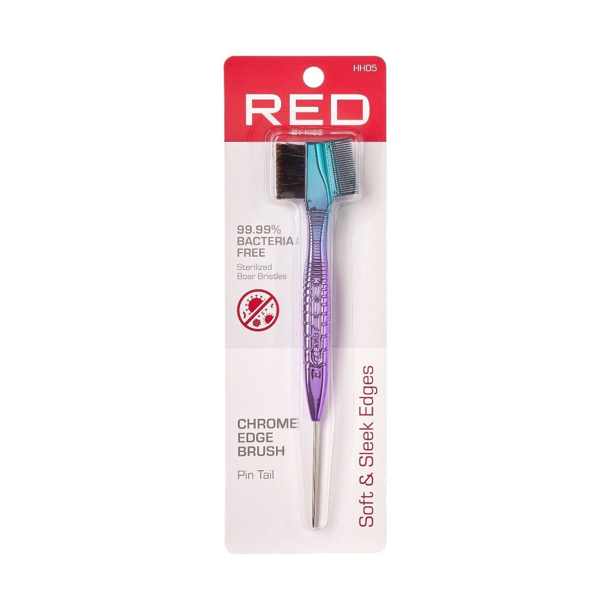Red Edge Brush Chrome Ombre Pin Tail HH05