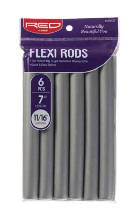 RED Flexi Rods 6pcs 7" Length 11/16" D Gray