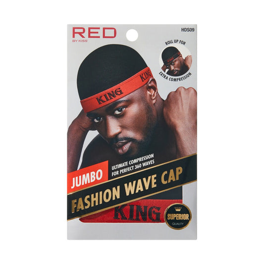 RED Fashion Wave Cap Jumbo King - Red