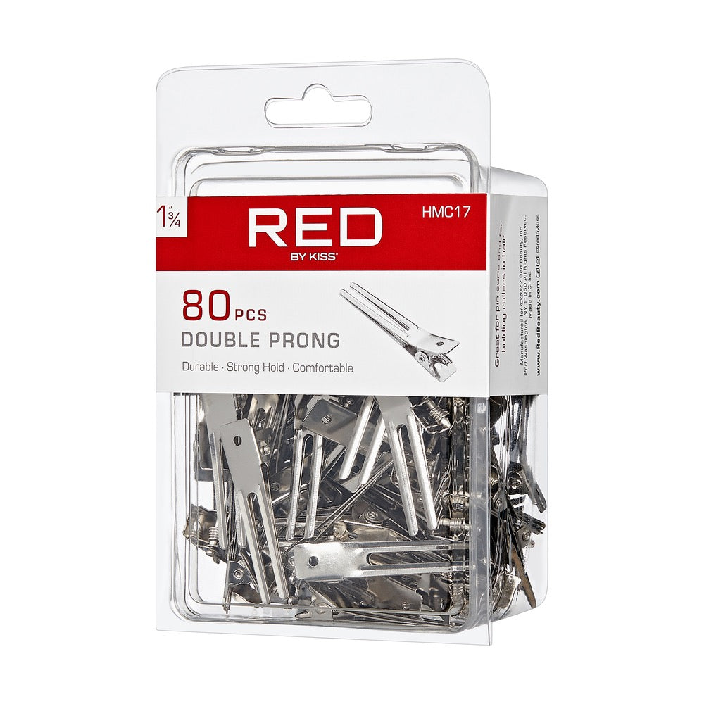 RED Double Prong Clips 1-3/4" 80 pcs