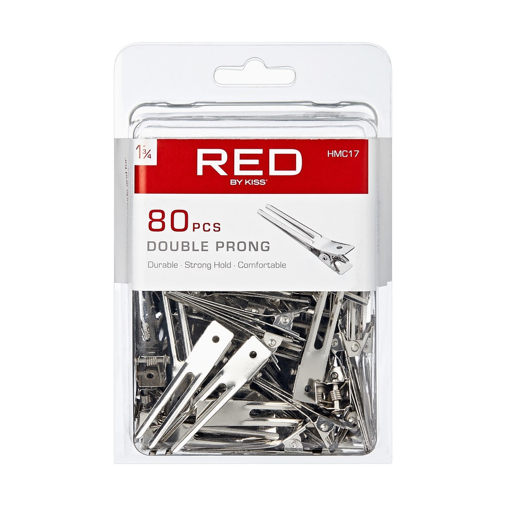 RED Double Prong Clips 1-3/4" 80 pcs