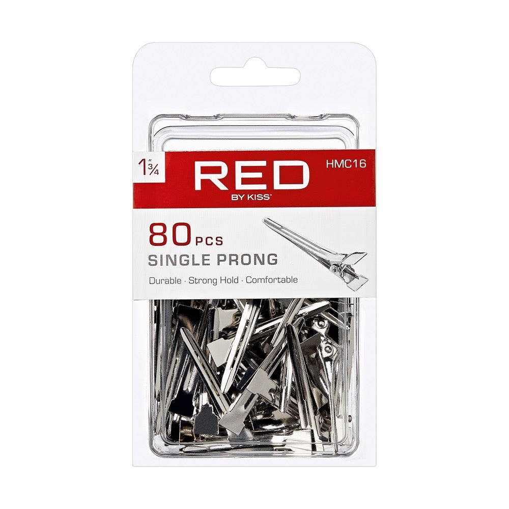 RED Single Prong Clips 1-3/4" 80 pcs