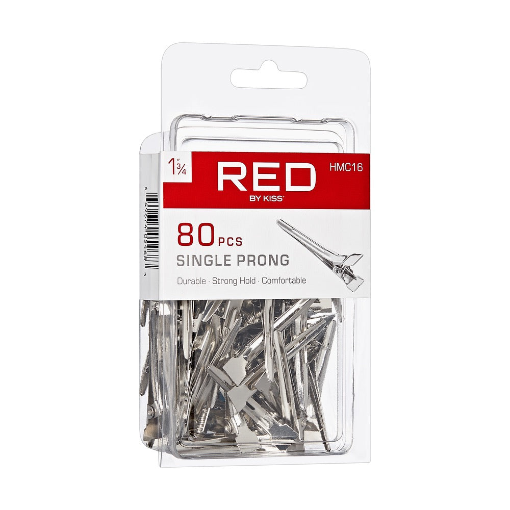 RED Single Prong Clips 1-3/4" 80 pcs