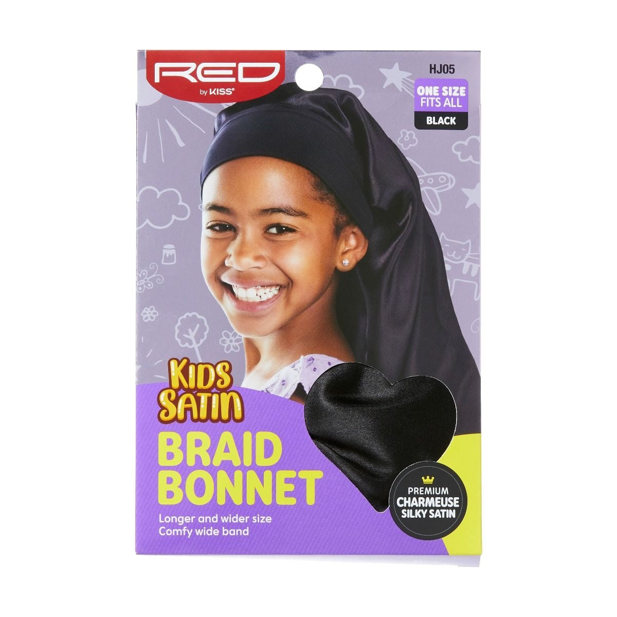 RED Kids Edge Braid Bonnet Black